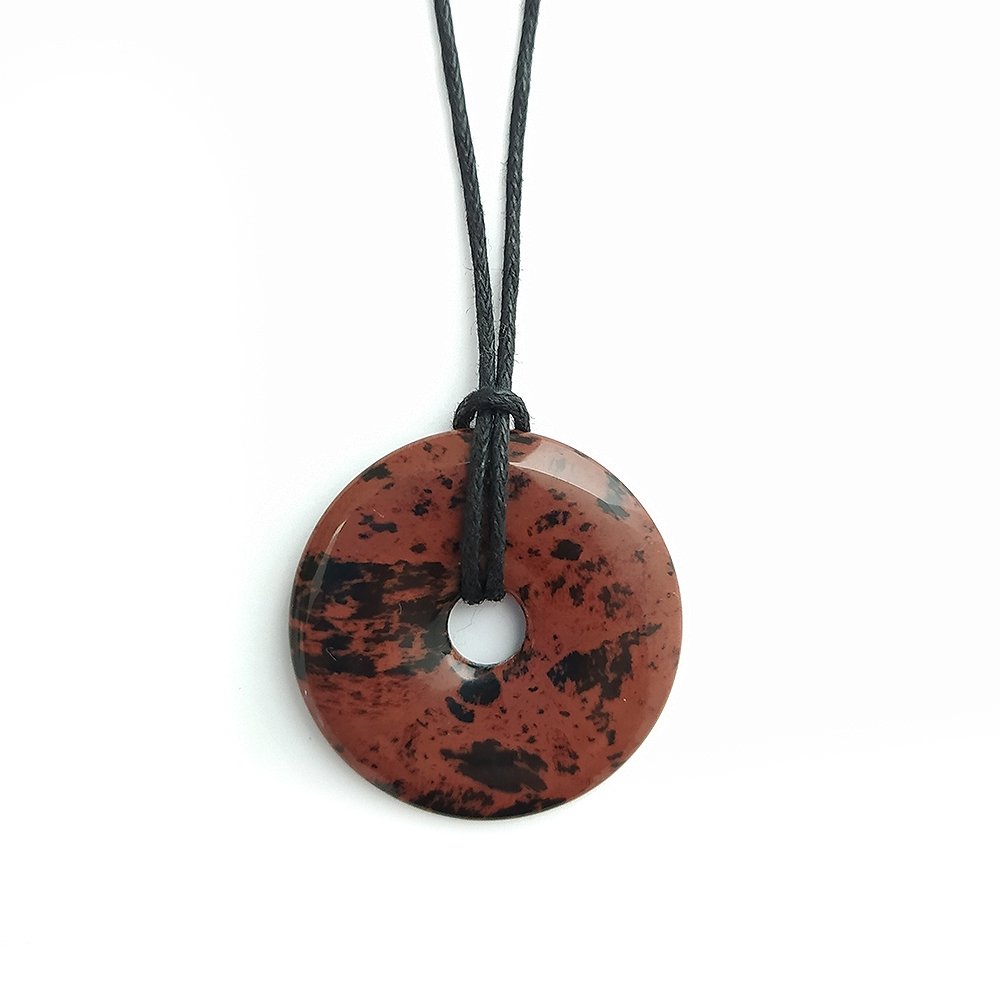 Colgante Donut de Obsidiana Caoba - Sensaido