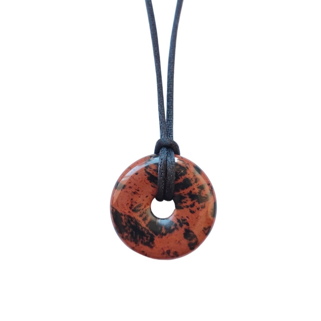 Colgante Donut de Obsidiana Caoba - Sensaido