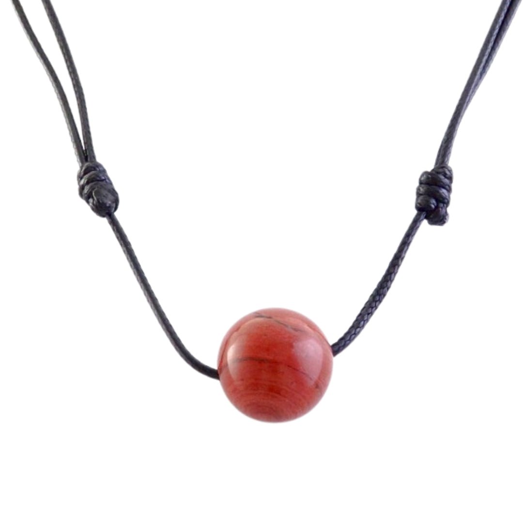 Colgante Esfera de Jaspe Rojo - Sensaido