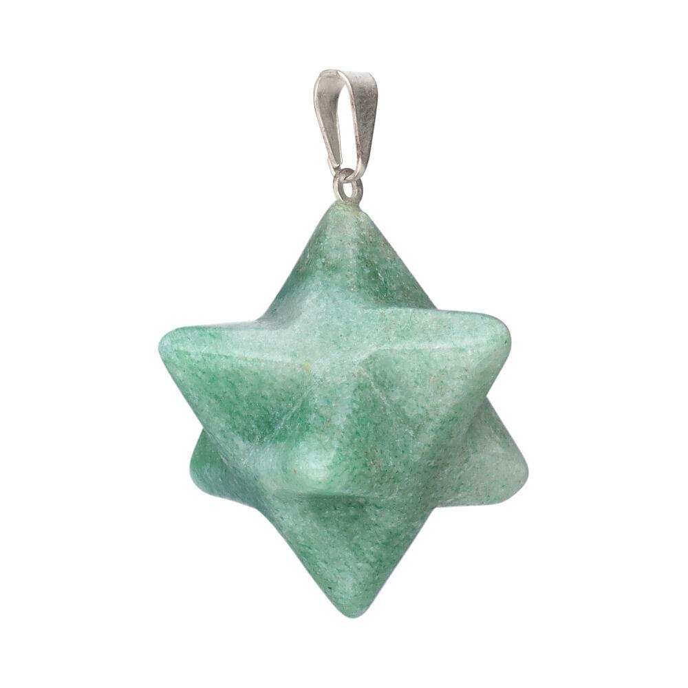 Colgante Merkaba de Cuarzo Verde