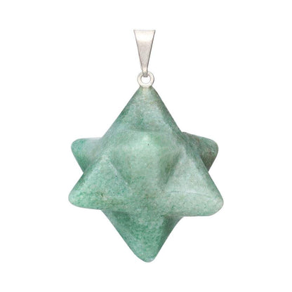 Colgante Merkaba de Cuarzo Verde