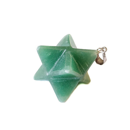 Colgante Merkaba de Cuarzo Verde