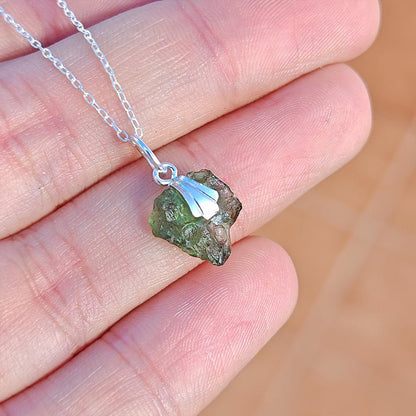 Colgante Moldavita - Engarce de Plata de Ley 925