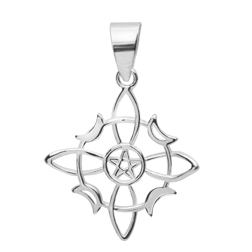 Colgante Nudo de Bruja "Wicca" en Plata de Ley 925