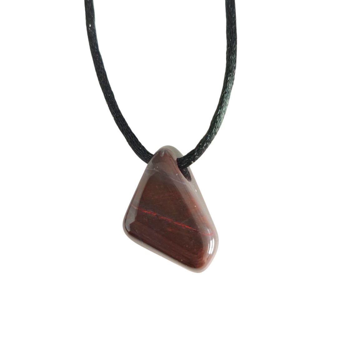 Colgante rodado agujereado de Ojo de Hierro