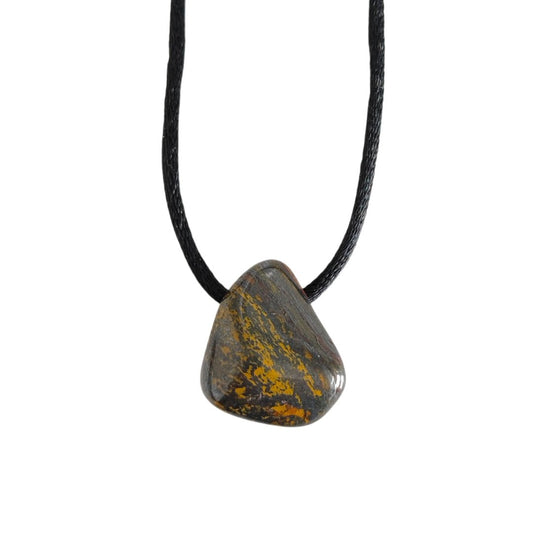 Colgante rodado agujereado de Ojo de Hierro