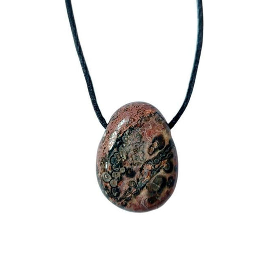 Colgante Perita de Jaspe Leopardo agujereado