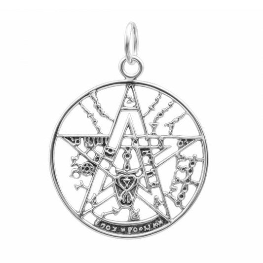 Colgante Tetragramaton en plata de ley 925, joya mística de Mystical Tienda, con detalles en acabado brillante.