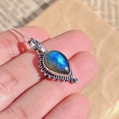 Colgante Varanasi Labradorita y Plata de Ley 925