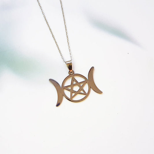 Collar Amuleto Hécate con Péntagrama - Protección