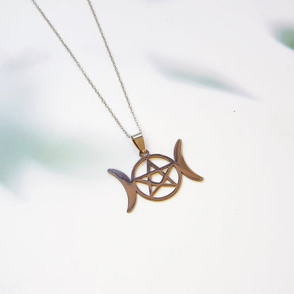 Collar Amuleto Hécate con Péntagrama - Protección