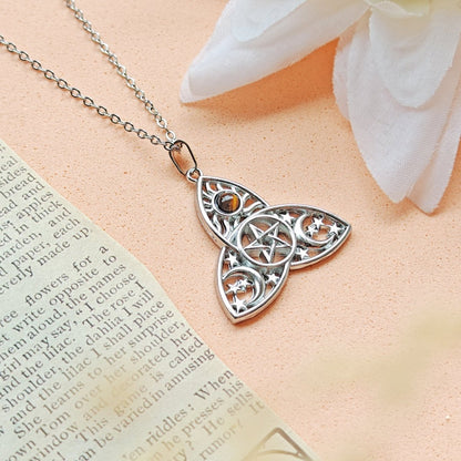 Collar Amuleto Triqueta Lunae Ojo de Tigre - Protección