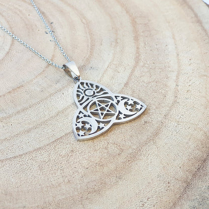 Collar Amuleto Triqueta Lunae - Protección