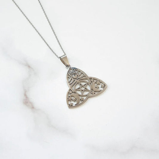 Collar Amuleto Triqueta Lunae - Protección