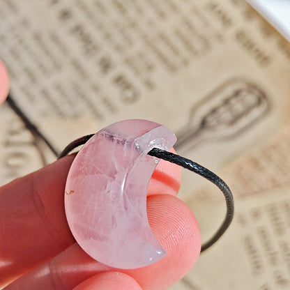 Collar Luna de Cuarzo Rosa - Edición Imperfecta