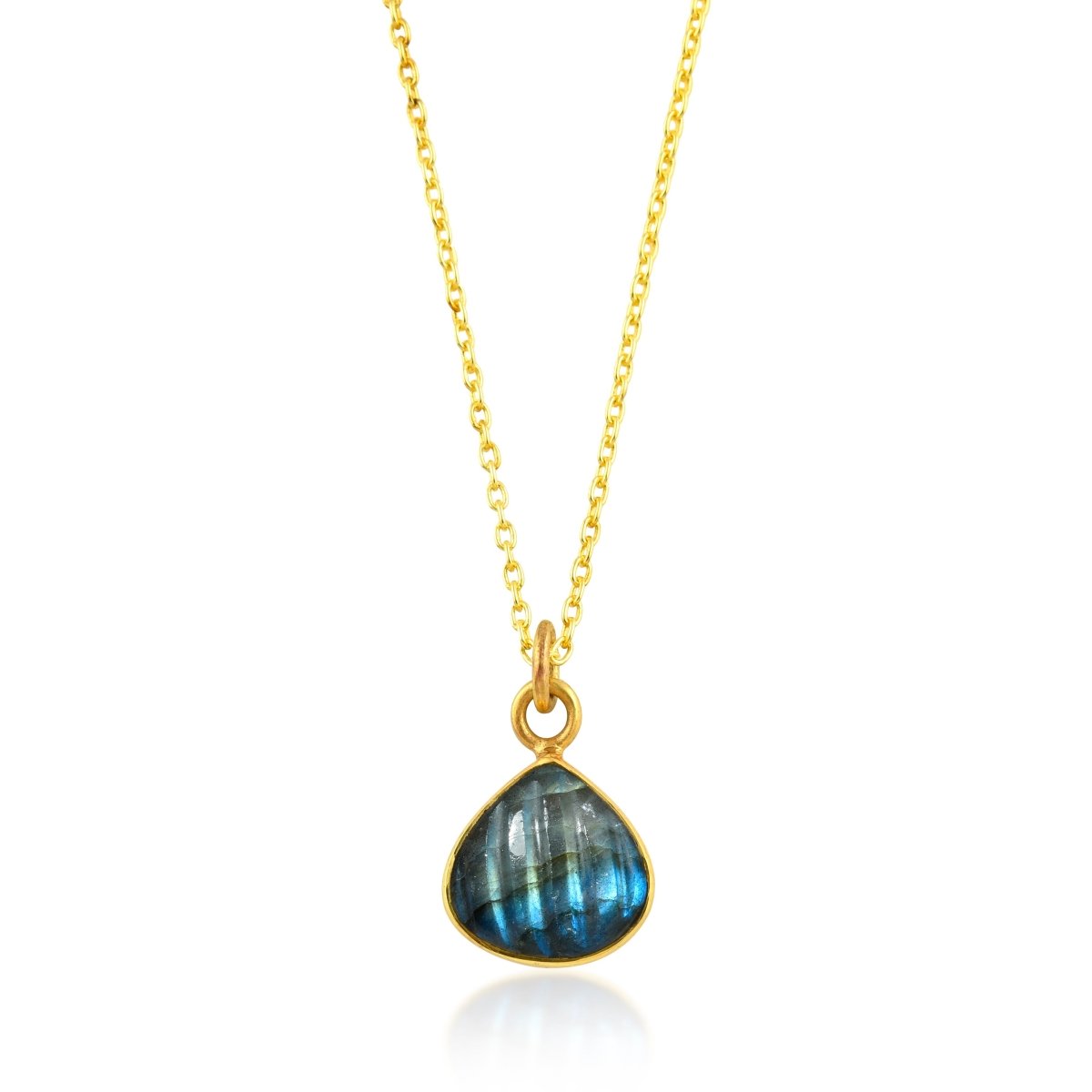 Collar 'Morrigan' Labradorita - Bronce & Baño de oro 18K