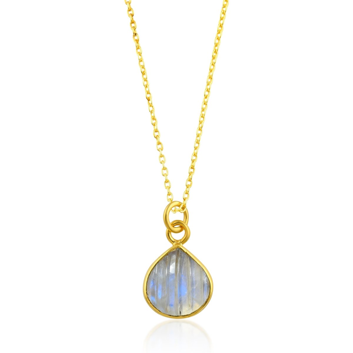 Collar 'Morrigan' Piedra de Luna - Bronce & Baño de oro 18K