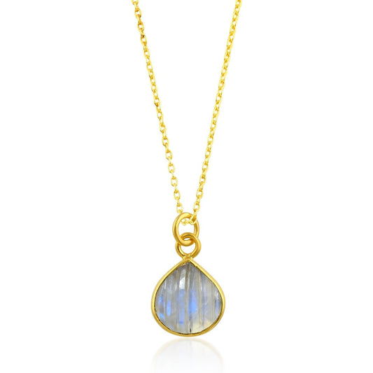 Collar 'Morrigan' Piedra de Luna - Bronce & Baño de oro 18K