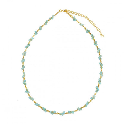Collar 'Nicole' de Amazonita - Gold