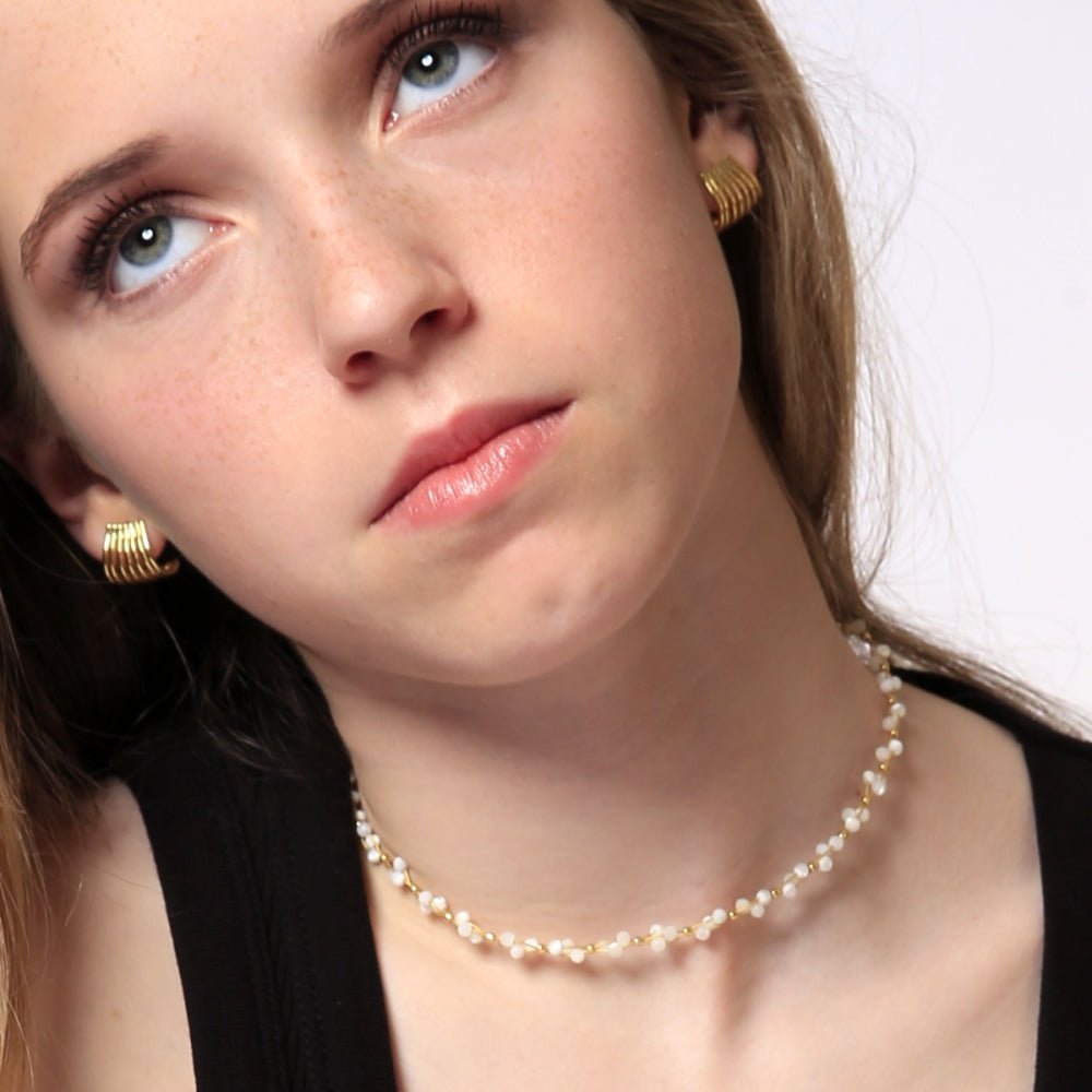 Collar 'Nicole' de Piedra de Luna - Gold