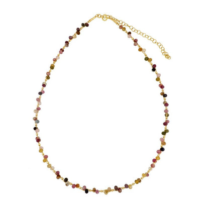 Collar 'Nicole' de Turmalina Multicolor - Gold