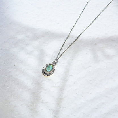 Collar Ovale Labradorita - Plata de Ley 925