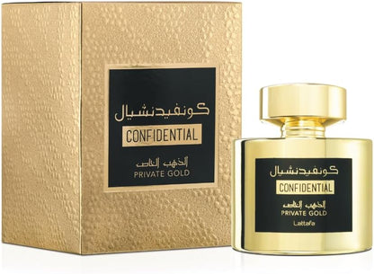 Lattafa Confidential Private Gold Eau de Parfum Unisex 100ml Vaporizador