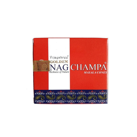 Conos de Incienso Golden Nag Champa Original 10 unidades Vijayshree - Sensaido