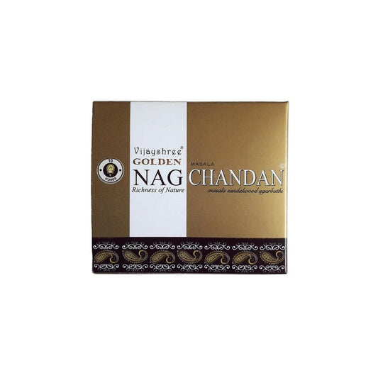 Conos de Incienso Golden Nag Chandan Sándalo 10 unidades Vijayshree - Sensaido