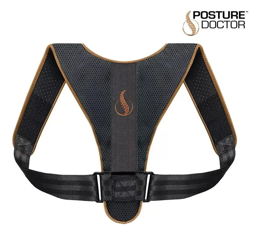 Corrector postural ajustable de innovagizmo para aliviar dolor de espalda y cuello, diseñado para mejorar la postura diaria.
