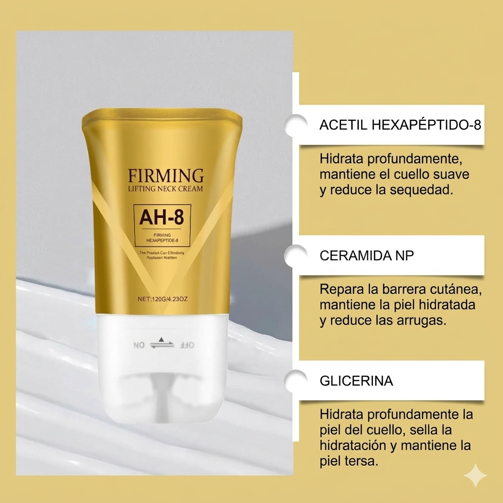 Sérum reafirmante de cuello y papada con doble rodillo V-Shape de innovagizmo, crema para cuello y escote, efecto lifting.