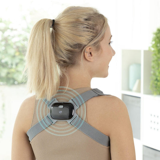 Entrenador de postura inteligente recargable Viback InnovaGoods con vibración, diseñado para mejorar la postura y la comodidad.