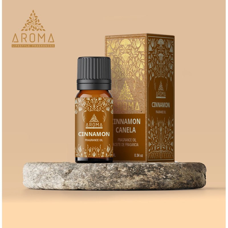 Esencia de canela de la marca Mystical Tienda, frascos pequeños con aroma cálido y especiado de canela en un fondo neutro.