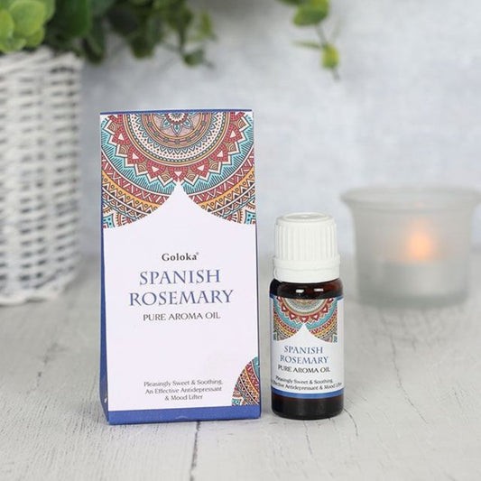 Esencia de romero español Goloka en botella, fragancia natural y aromática de la marca Mystical Tienda.