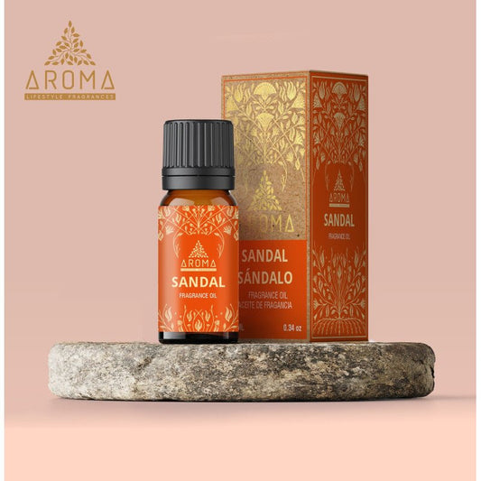 Esencia de sándalo de la marca Mystical Tienda, frasco de aroma con aceite aromático de sándalo natural.