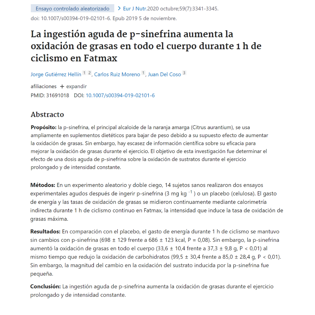 Synephrine Efne (Bitter Orange Ext) Sinefrina 125 Cápsulas