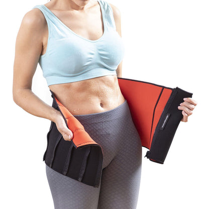 Faja deportiva adelgazante con efecto sauna Redle de Innovagizmo, ajustada y transpirable para moldear la figura.