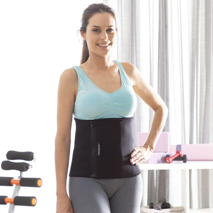 Faja deportiva adelgazante con efecto sauna de la marca Redle Innovagoods, diseñada para moldear y potenciar la sudoración.