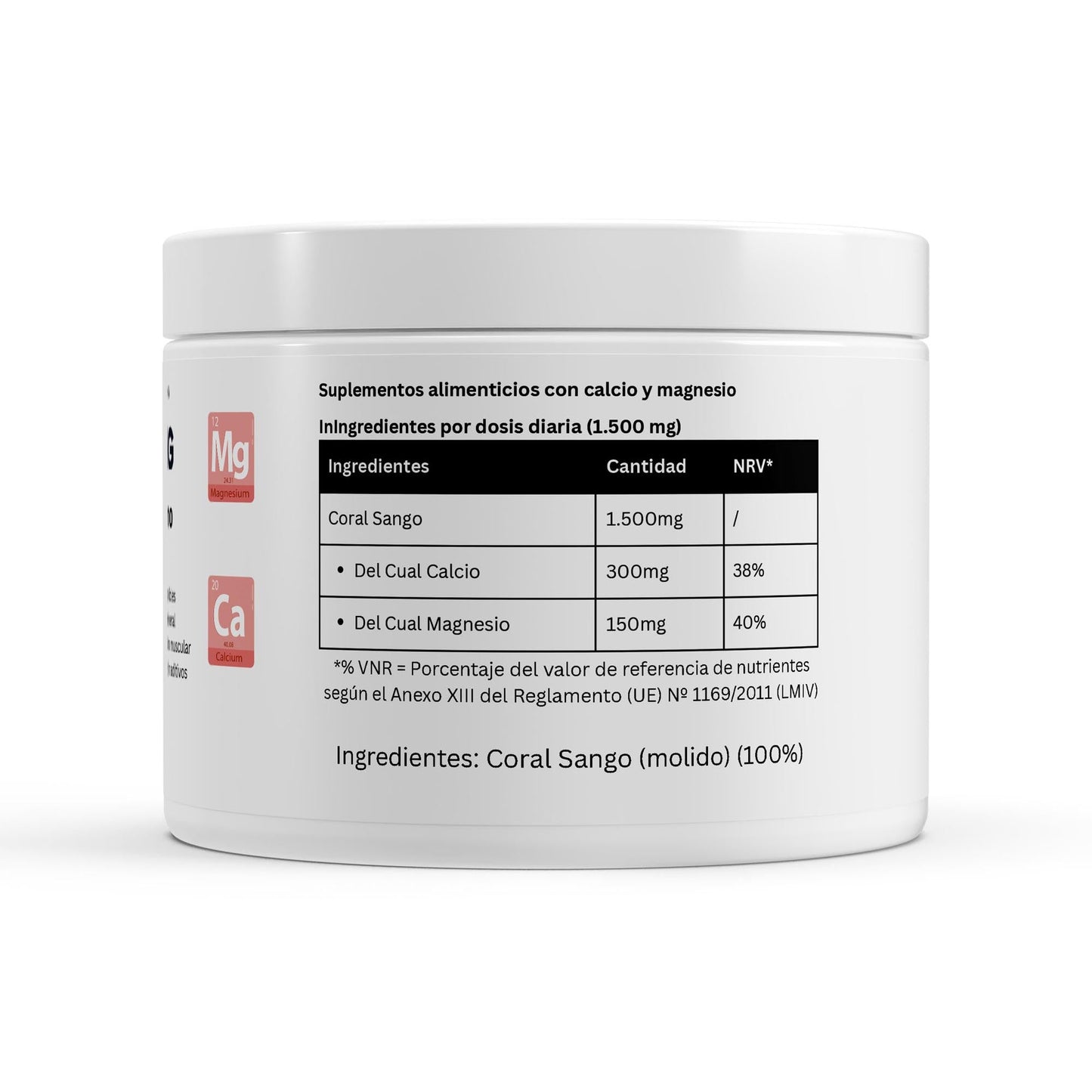 Polvo de Coral Marino Sango de BORNSTRONG FITNESS, suplemento natural de calcio y magnesio para la salud ósea.