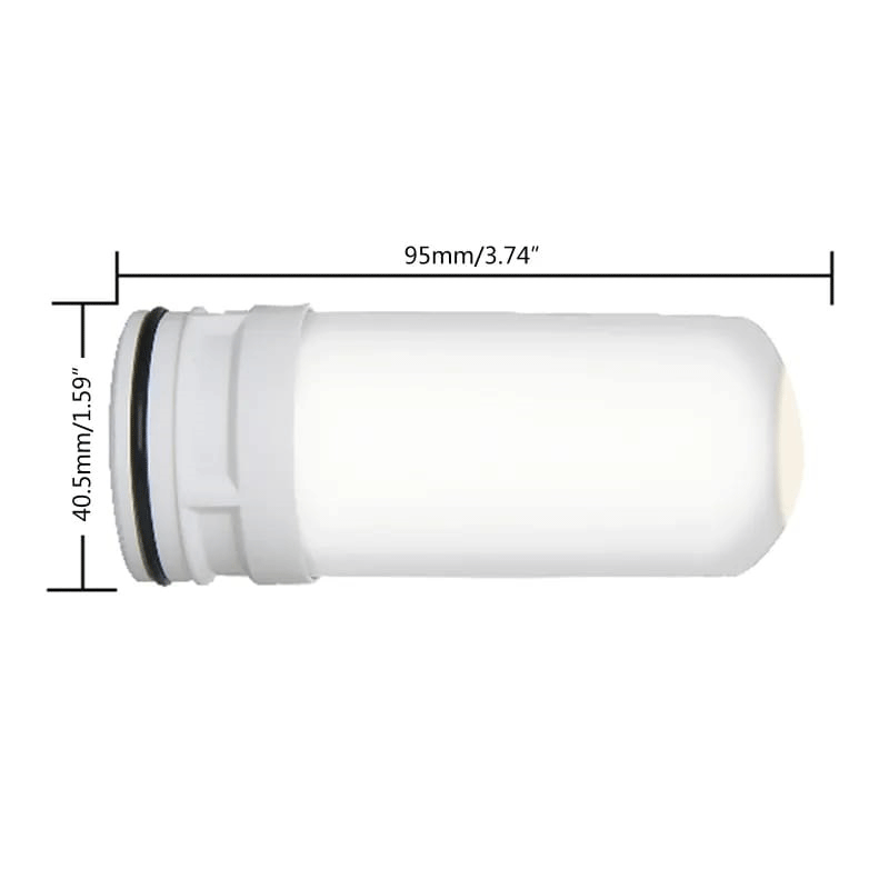 Filtro purificador de agua innovagizmo, muestra el cartucho y el sistema de filtración en funcionamiento.