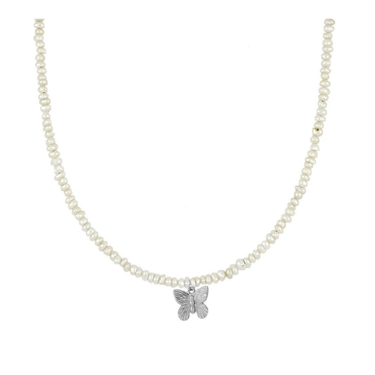 Gargantilla 'Butterfly' - Perlas con Amuleto de Mariposa - Sensaido