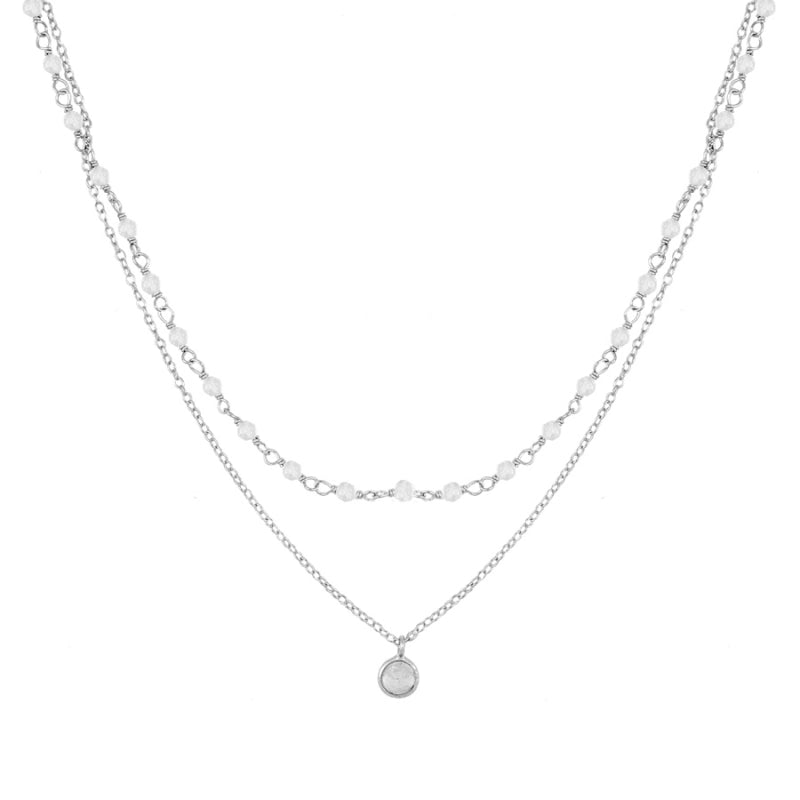 Gargantilla 'Sophia' de piedra de luna de Mystical Tienda, collar delicado con piedra de luna en diseño elegante y natural.