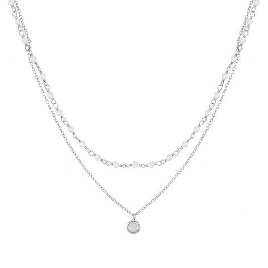 Gargantilla 'Sophia' de piedra de luna de Mystical Tienda, collar delicado con piedra de luna en diseño elegante y natural.