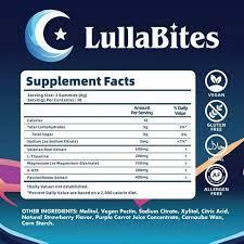 Gomitas LullaBites® para mejorar el sueño natural y reparador, sin melatonina, en envase con gomitas de sabor suave