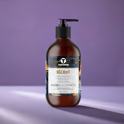 Mascarilla matizadora XARODIST Belma Kosmetik para cabello, efecto anti-amarillos, tonos metalizados, plateados y grises.