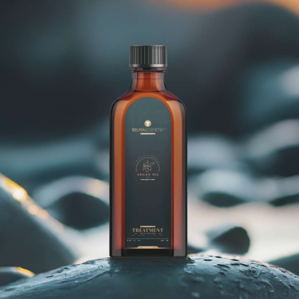 Sérum de aceite de argán Belma Kosmetik XARODIST, envase de 50 ml, con textura suave y brillo natural.