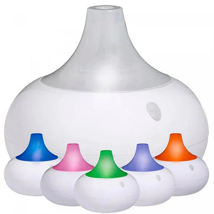 Humidificador difusor de aromas innovagizmo WT-203 en color blanco con tapa transparente y control de humedad.