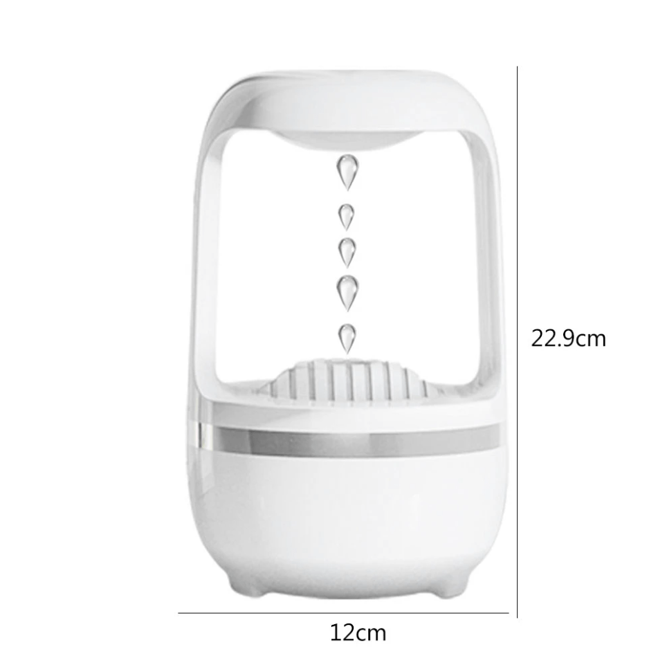Humidificador gotas antigravedad Innovagizmo con diseño flotante y gotas de agua, ideal para mantener la humedad en el ambiente.