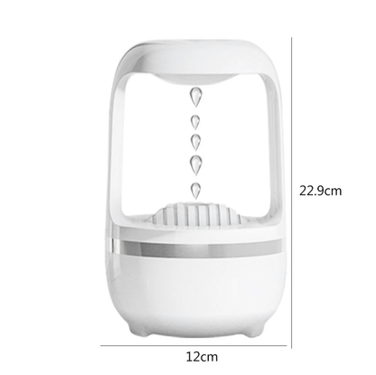 Humidificador gotas antigravedad Innovagizmo con diseño flotante y gotas de agua, ideal para mantener la humedad en el ambiente.
