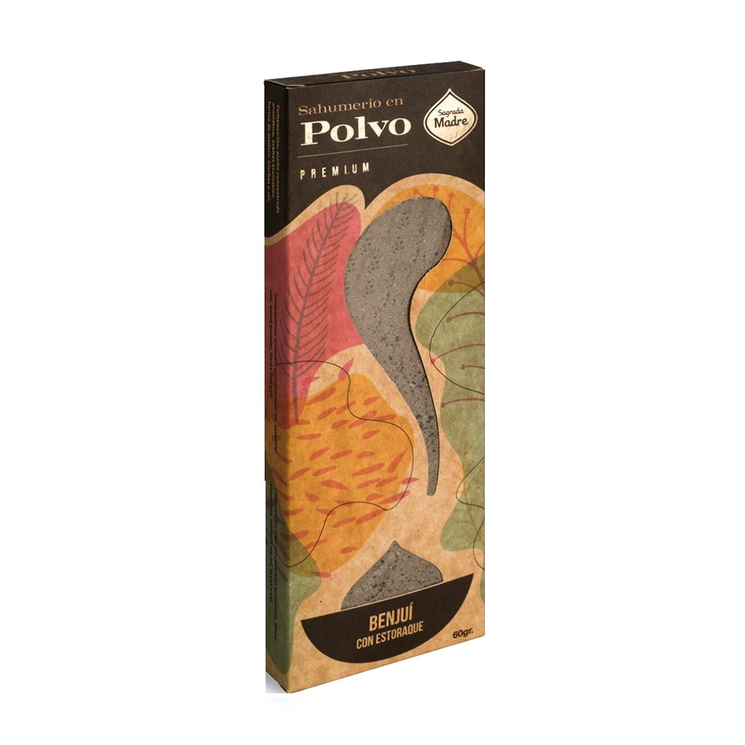 Incienso en Polvo Benjui & Estoraque - Sagrada Madre